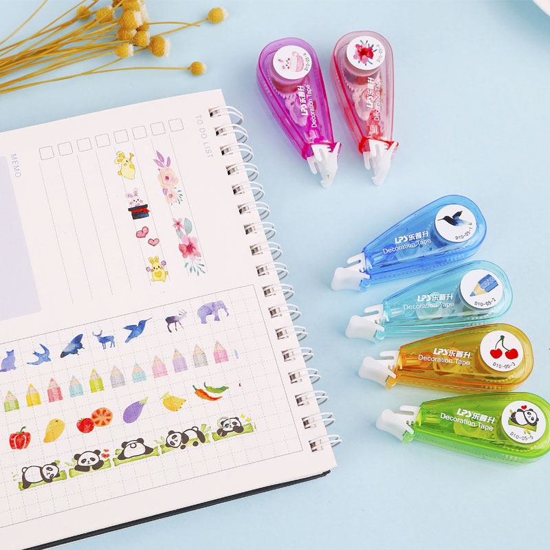 Cartoon Decorative Tape For DIY Notebook Student Handmade Artwork Tool Decor Tape