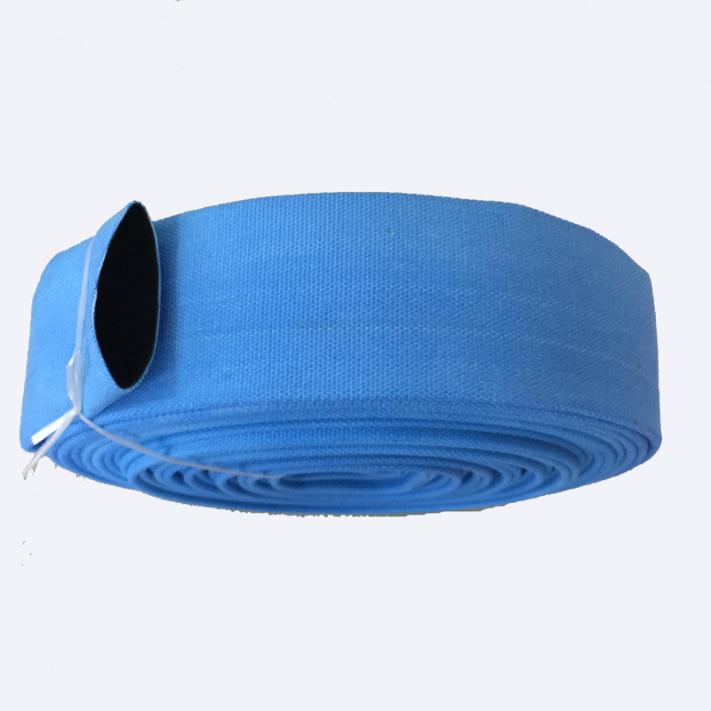 Blue single jacket fire hose