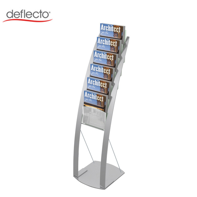A4 Portrait Contemporary Floor Stand - Silver