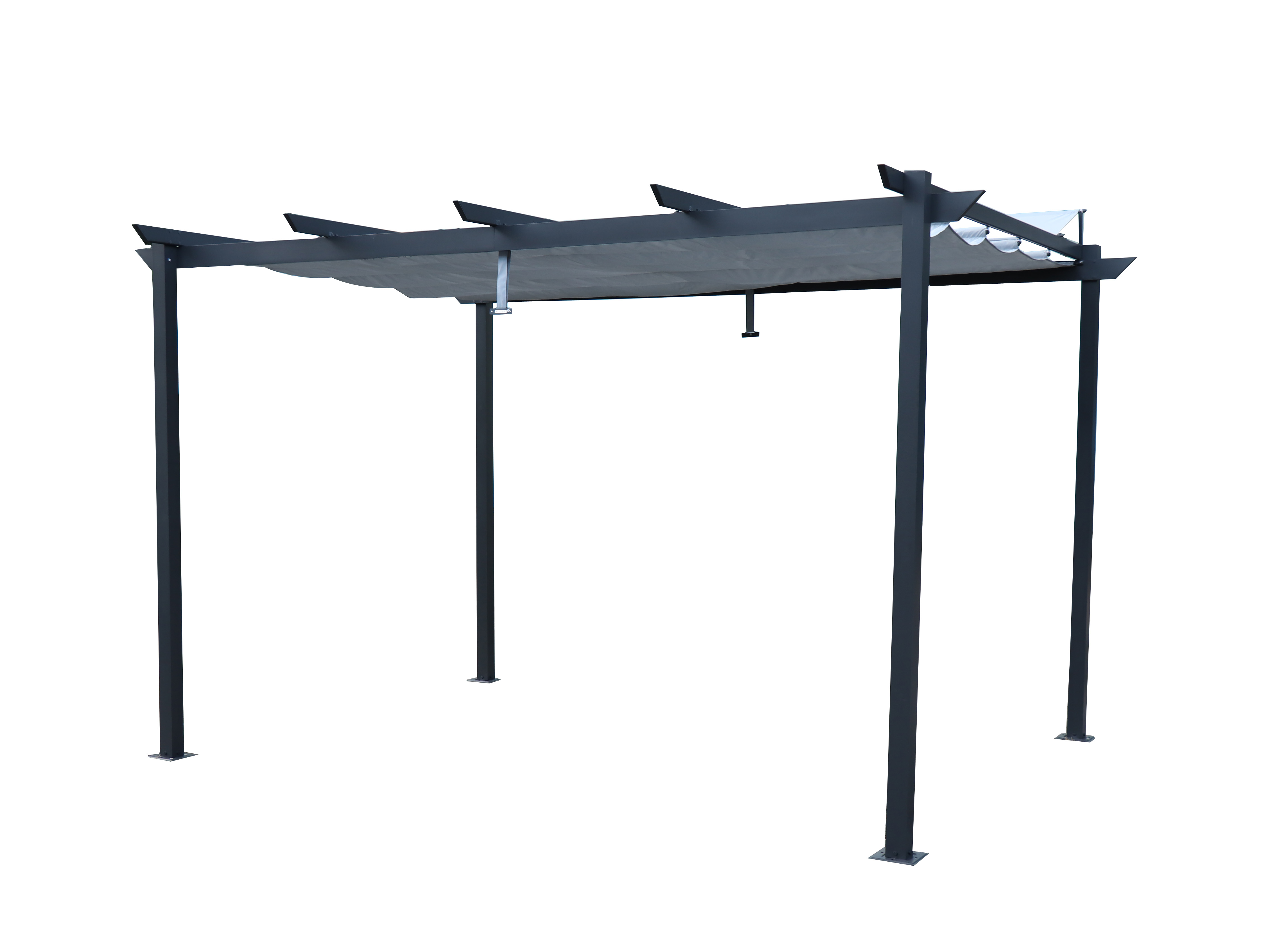 1 Outdoor leisure furniture Aluminum Outdoor Retractable Canopy Pergola - 13 x 10 Ft