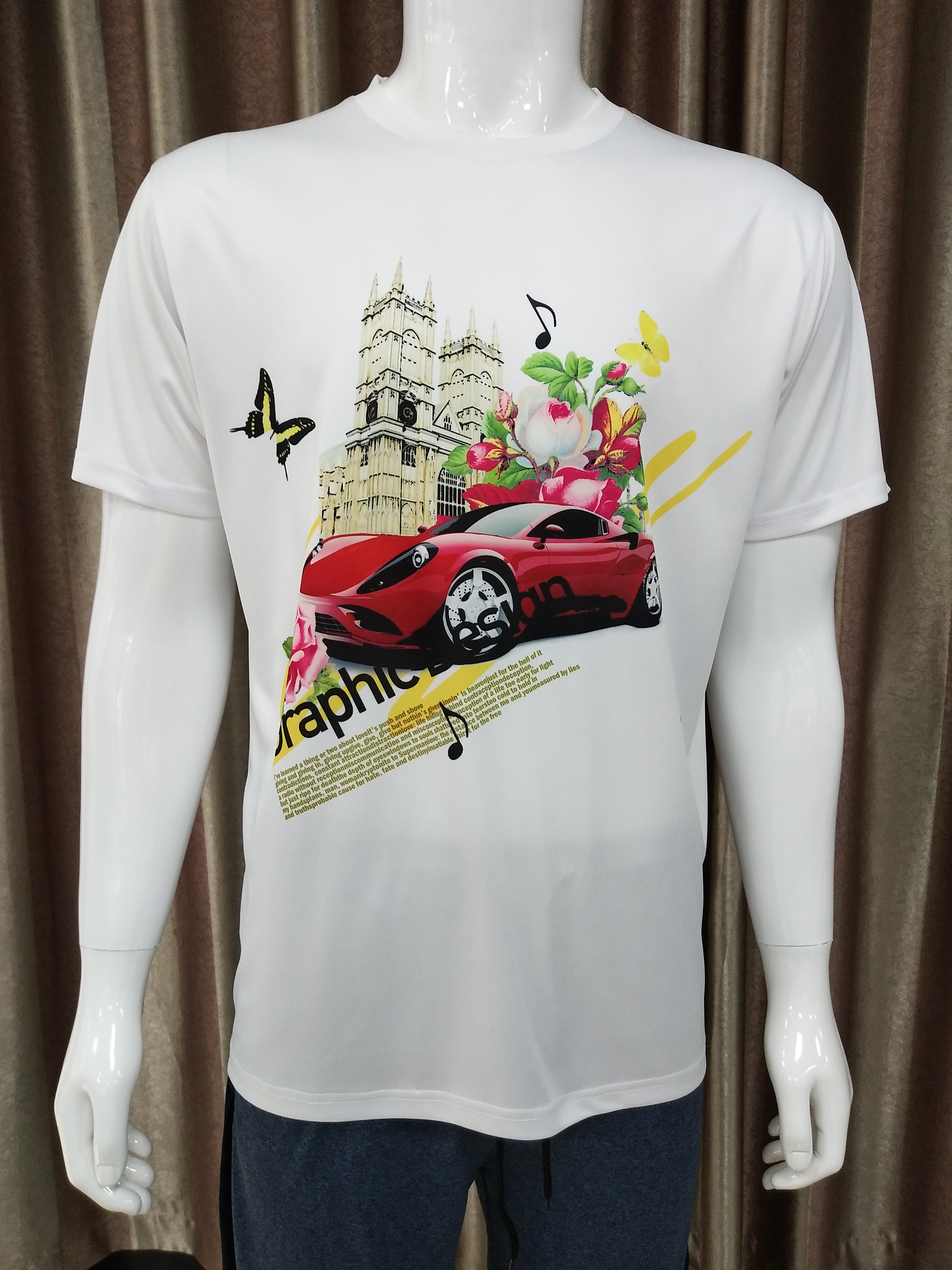 Factory price 160gsm CVC silkscreen print T shirt