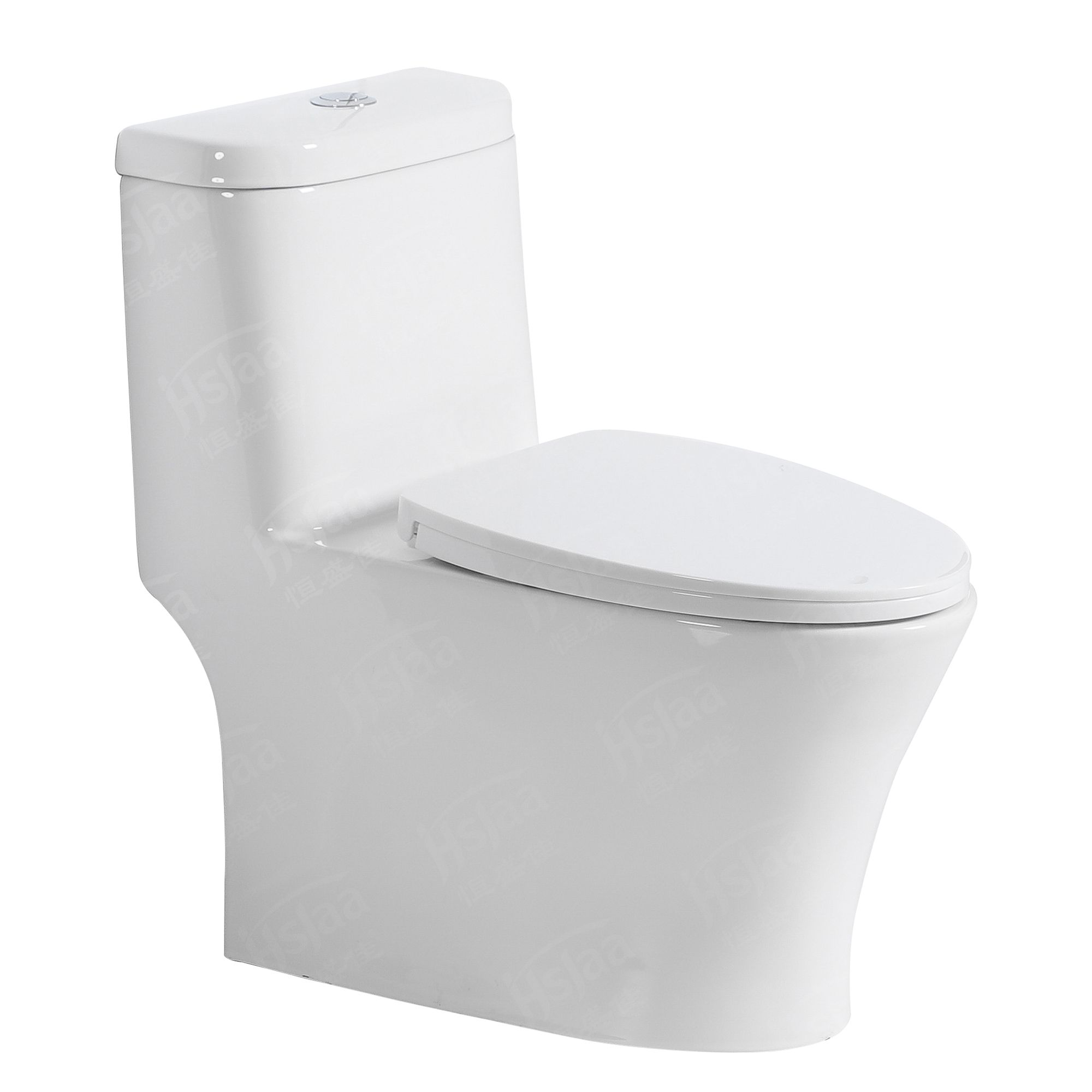 High quality dual-flush hotel cyclone flushing one-piece toilet