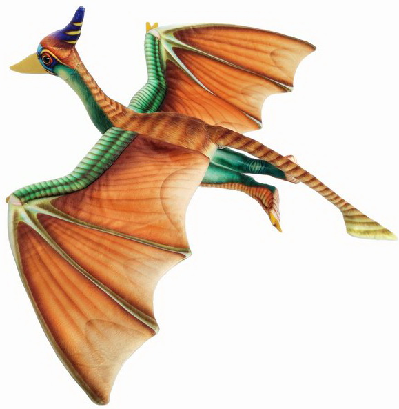 PLUSH TOY DINOSAUR-Pterosauria Brown