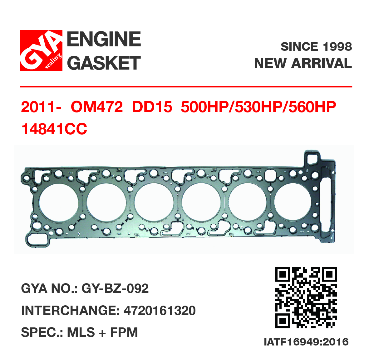 Gasket, Gasket Set, Head Gasket, Gasket Benz Om472/Dd15