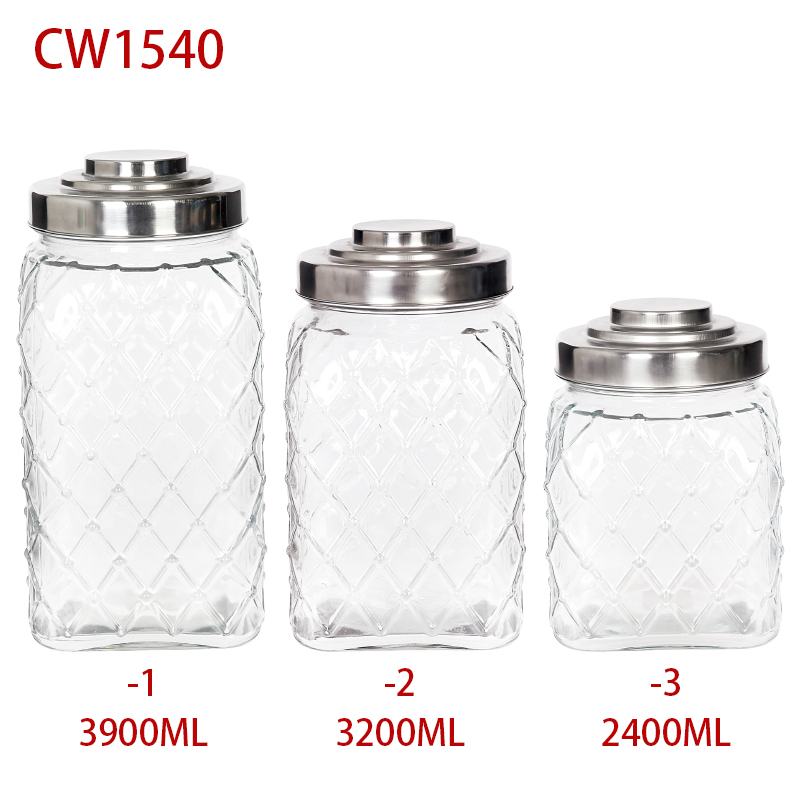 Storage bottles, storage jars, glass bottles, sealed jars, candy jars