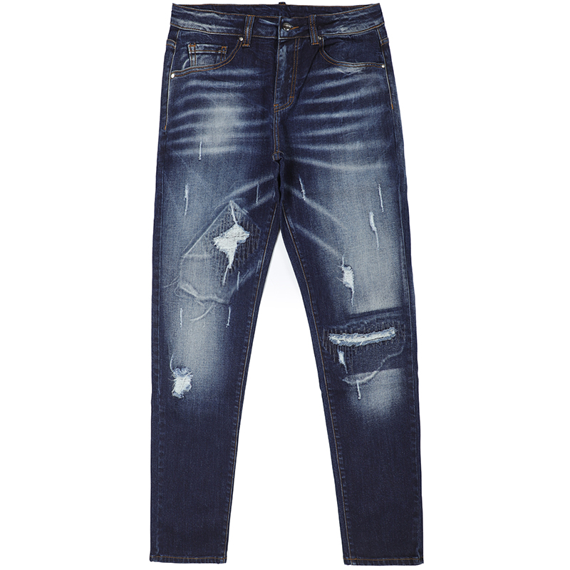 Newest Style Denim Jeans Men Ripped Distressed Casual Pants Boyfriend Street Wear TrousersG2084--Z