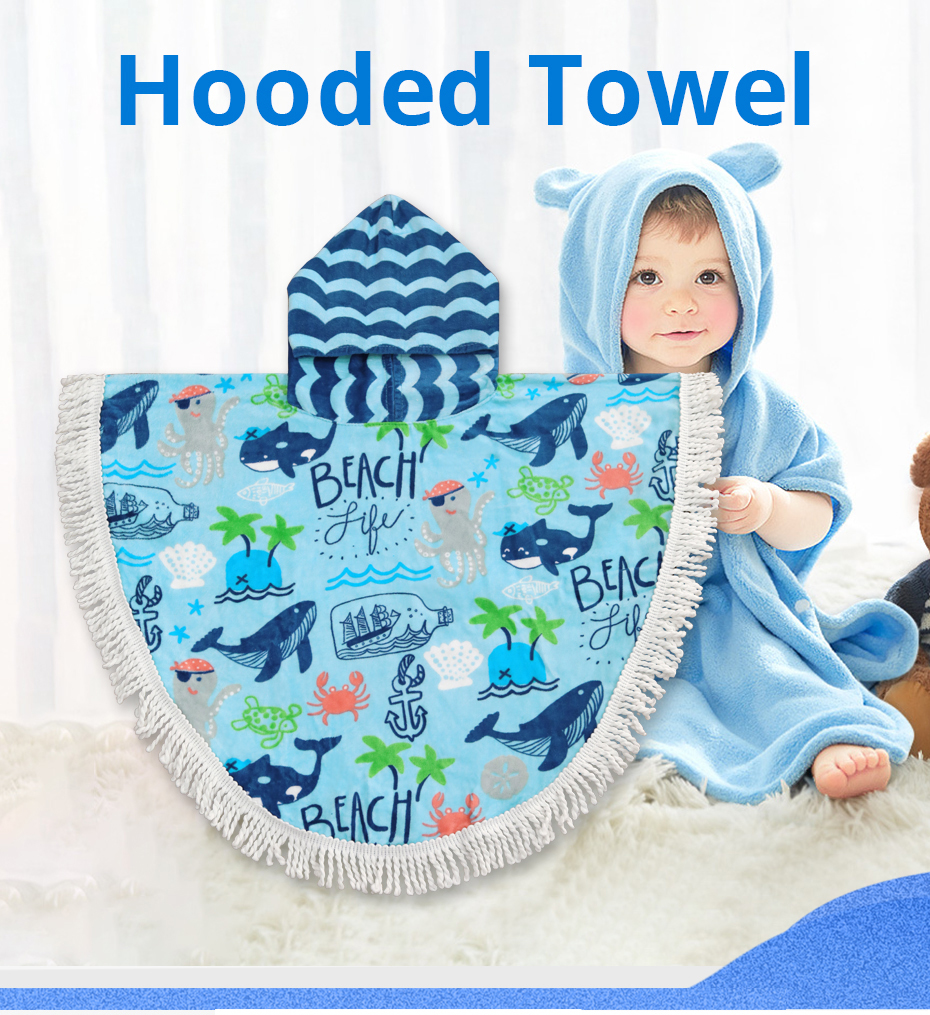 kids beach hood
