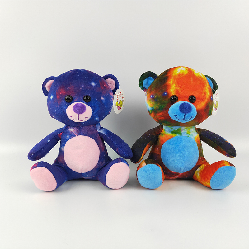 Plush sitting starry sky bear toy