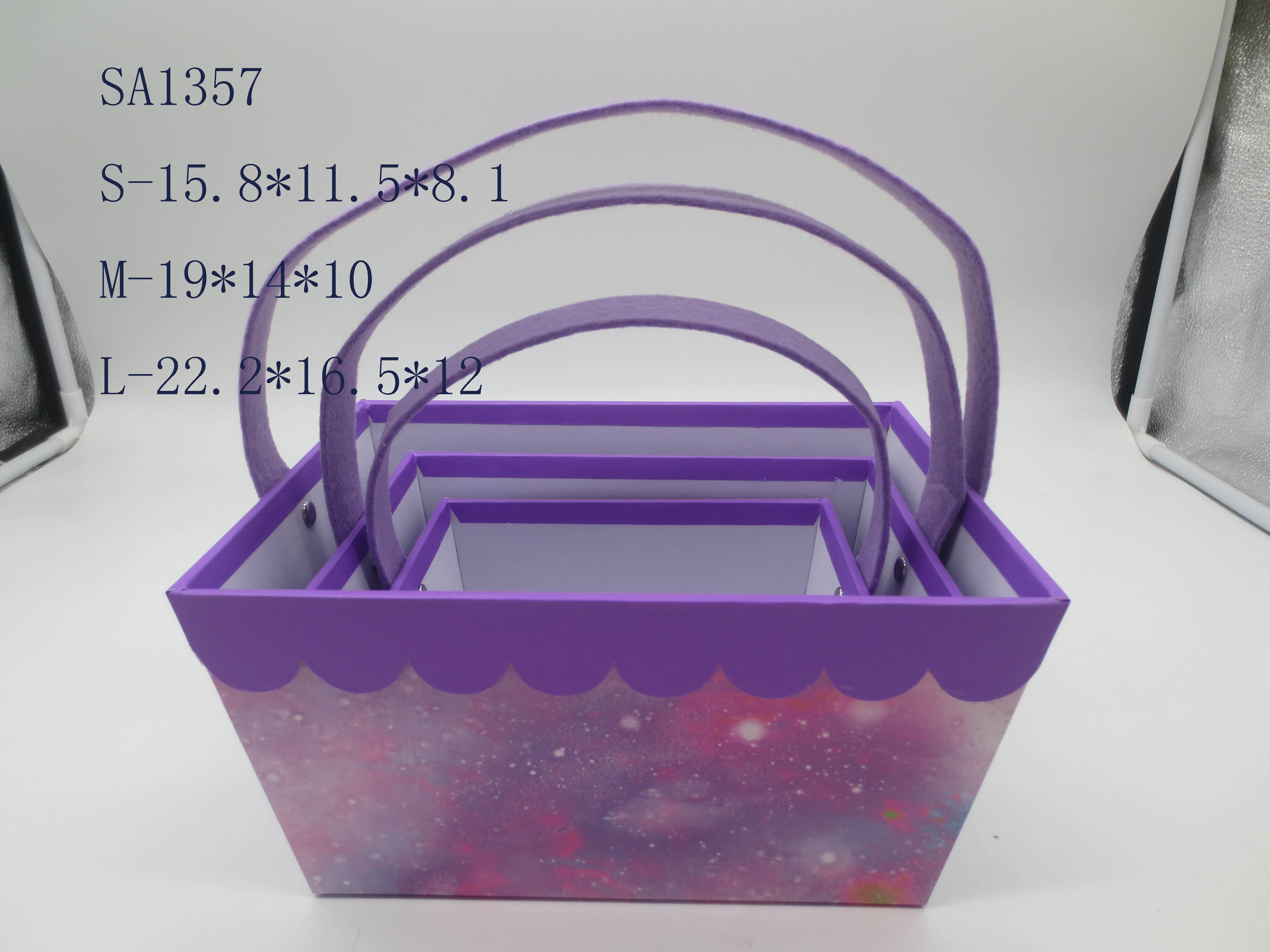 Three-handle storage square barrel