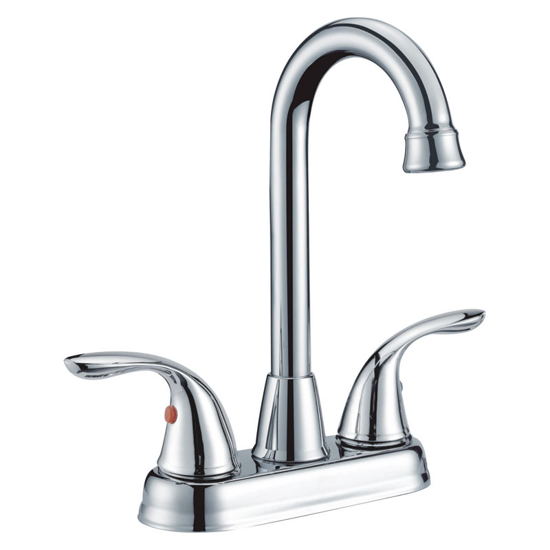 Double handles lavatory faucet