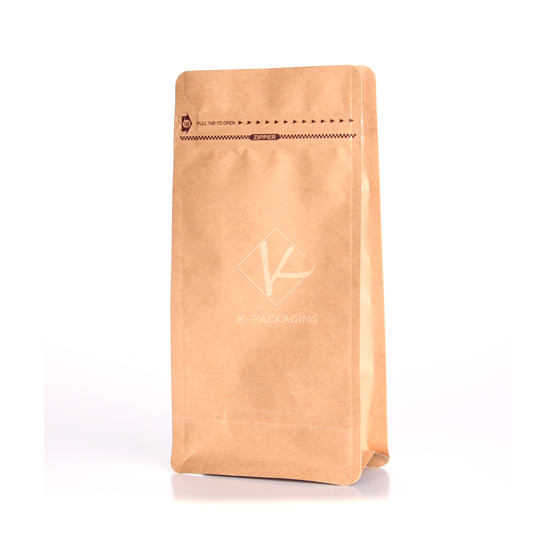 Recycled Spouted Kraft Paper Stand Up Black Cookies Coffee Package Plastic Pouch with Valve