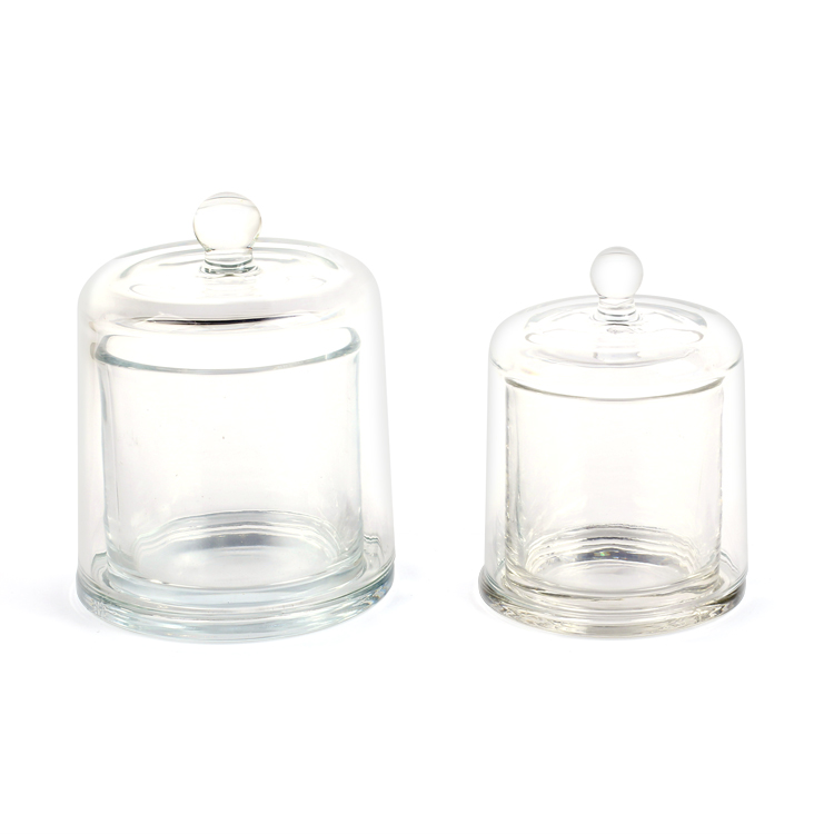 Wholesale Home Decoration Glass Candle Jar With Lid