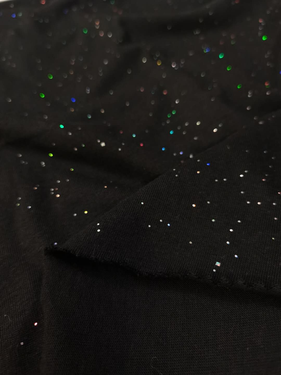 100% Cotton Single Jersey With Paillttte