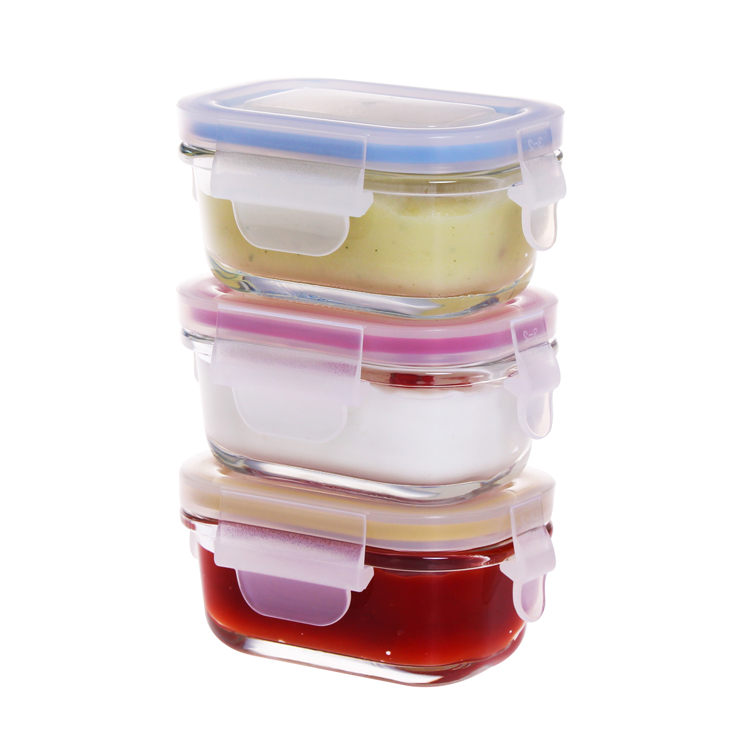 Glass food container