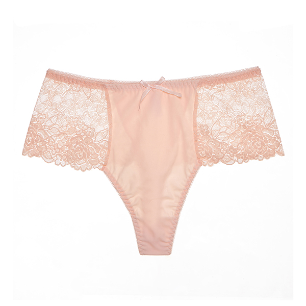 flower lace decorate plus size lady nylon thongs