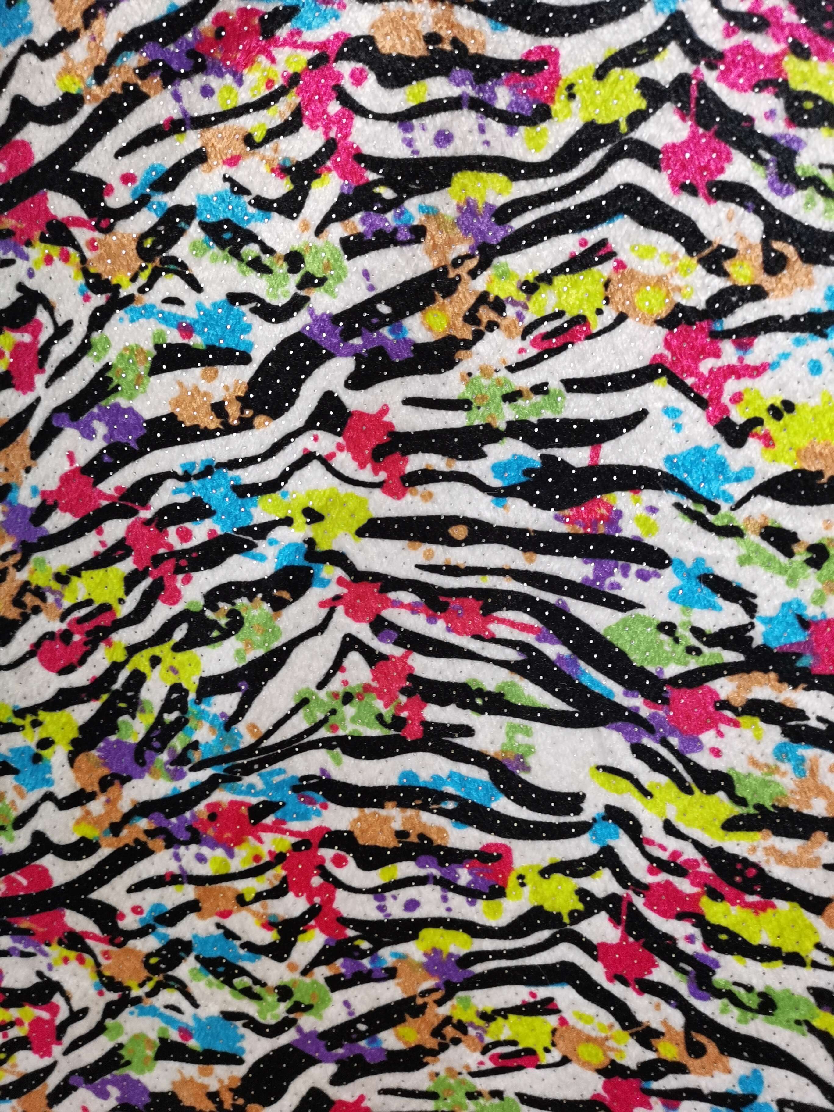 Giltter Print Velboa