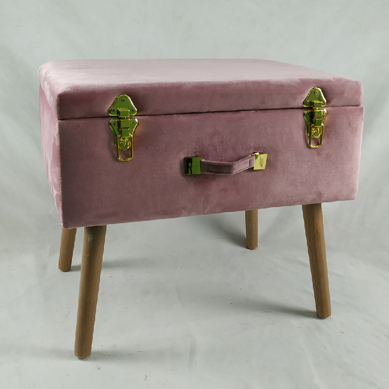 New Design Multipurpose Pink Suitcase Footstool