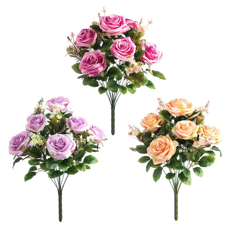 12127009 fabric rose bush X 12