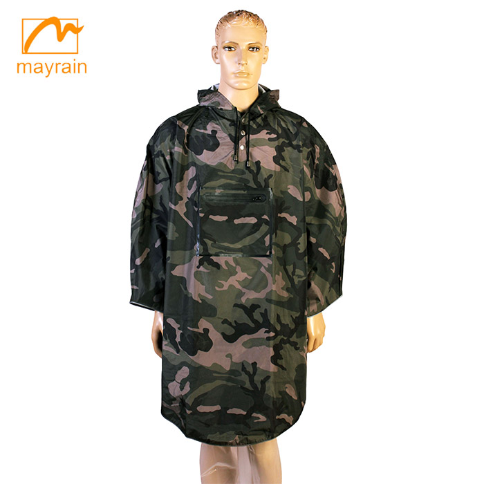 3 IN 1 high good quality Camouflage adult riding motorcycle rain poncho