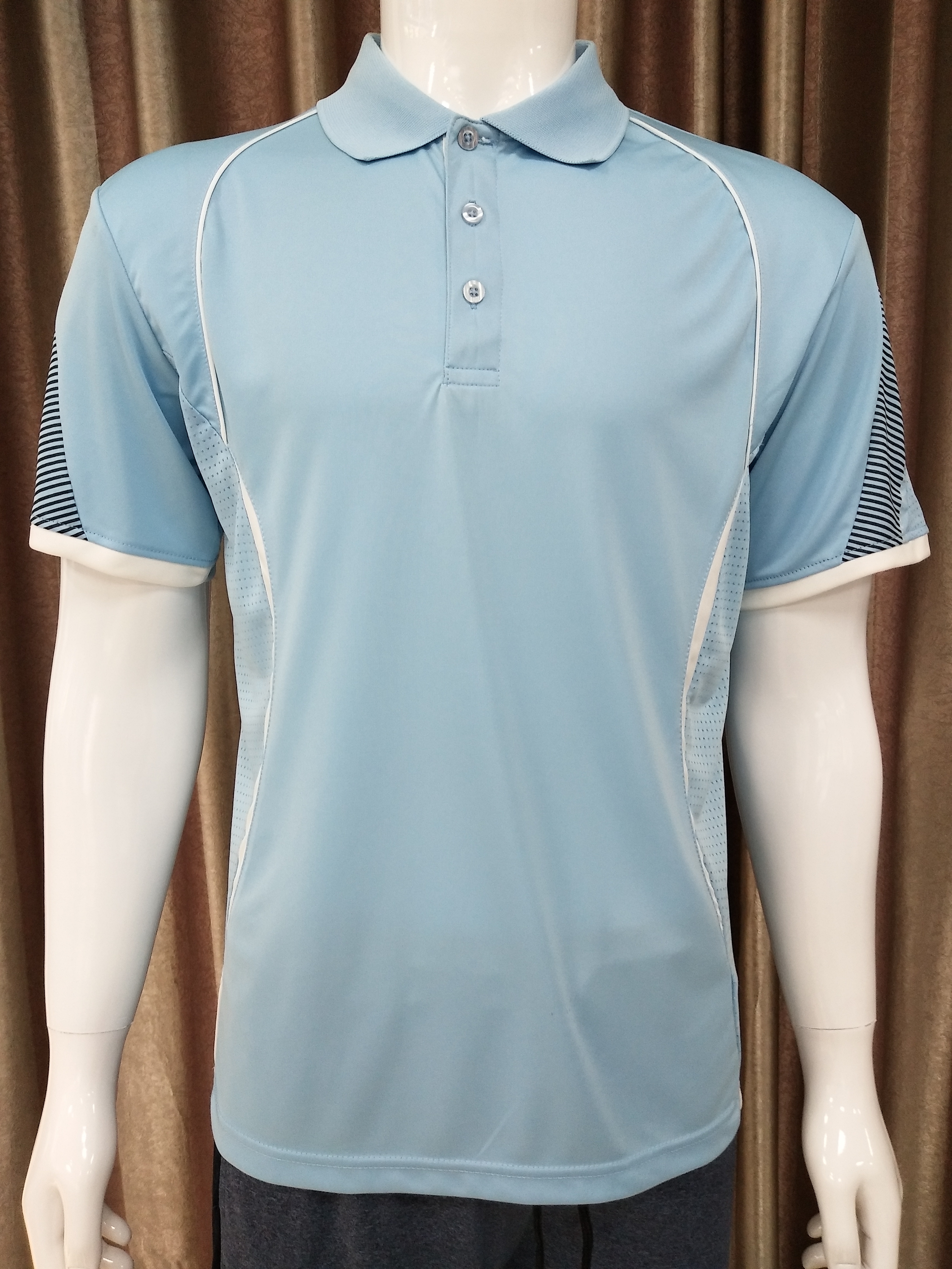 100%polyester mens panel polo shirt
