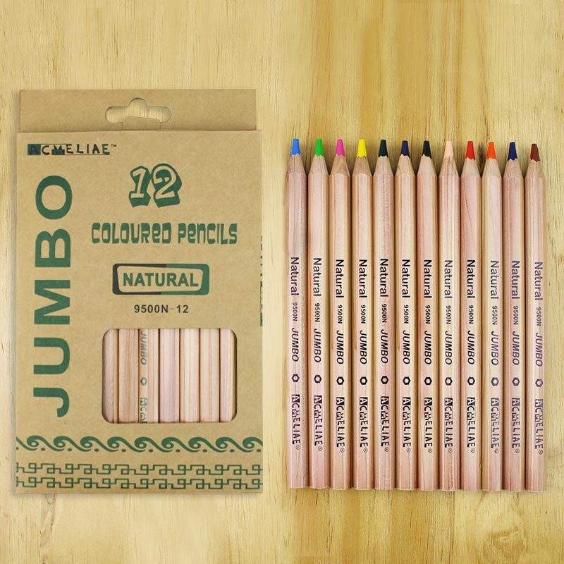 12C Cedar Wood Color Pencil Jumbo Hexagonal/Triangular