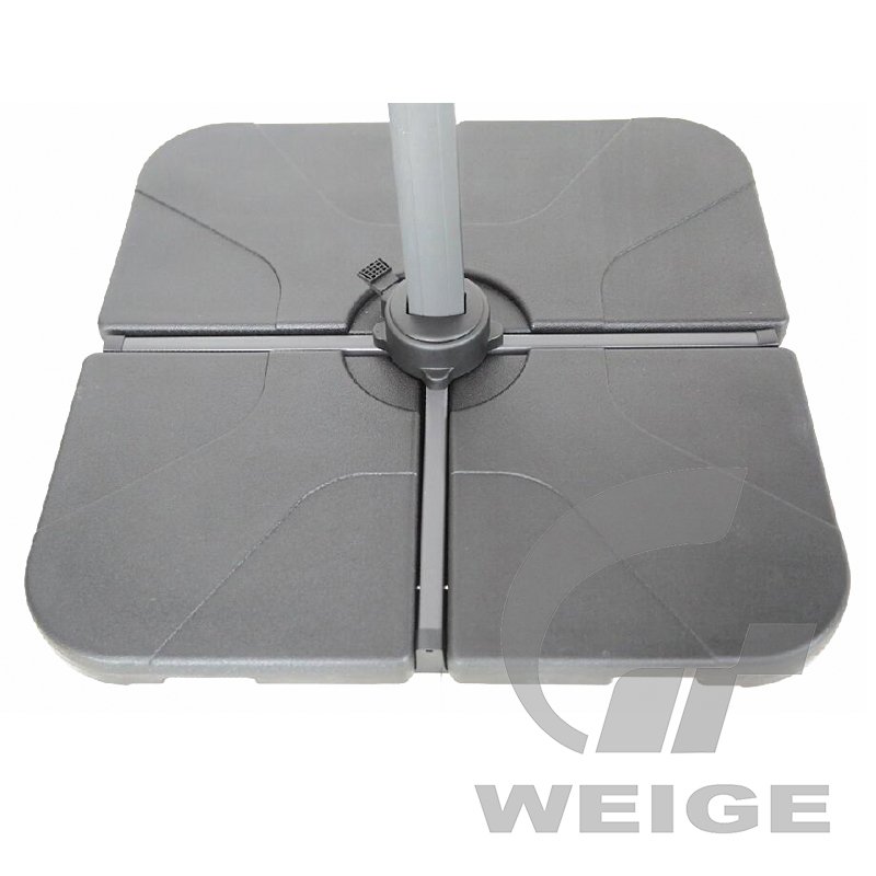 Square Plastic-Concrete Base Block