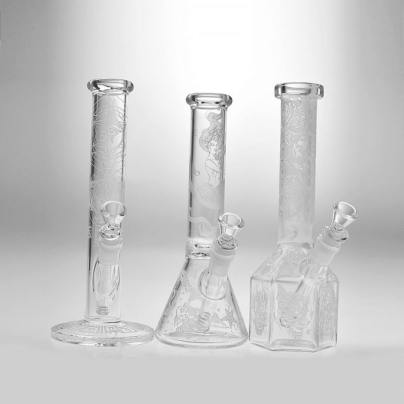 Sandblasted glass bong/Glass Water Pipe