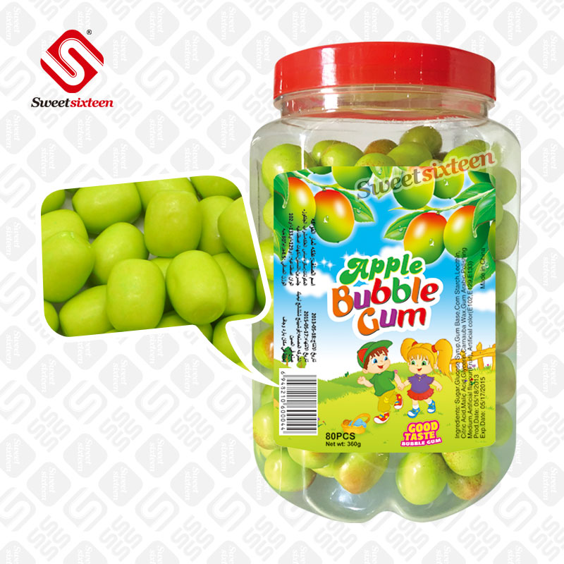 4.5g Apple Bubble Gum With Jar
