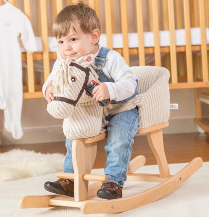 Wooden Rocker With Wooden Support
