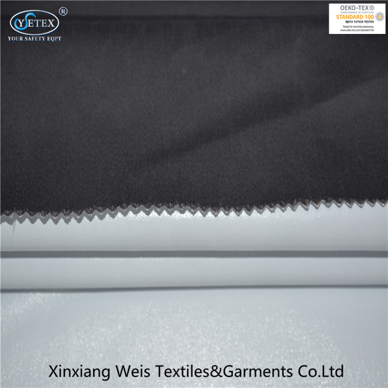 FR Water Oil Repellent Laminated Satin Fabric