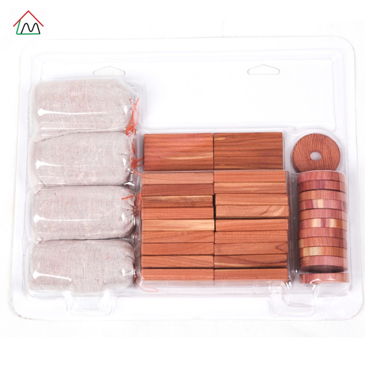 aromatic cedar wooden block & sachet & rings set