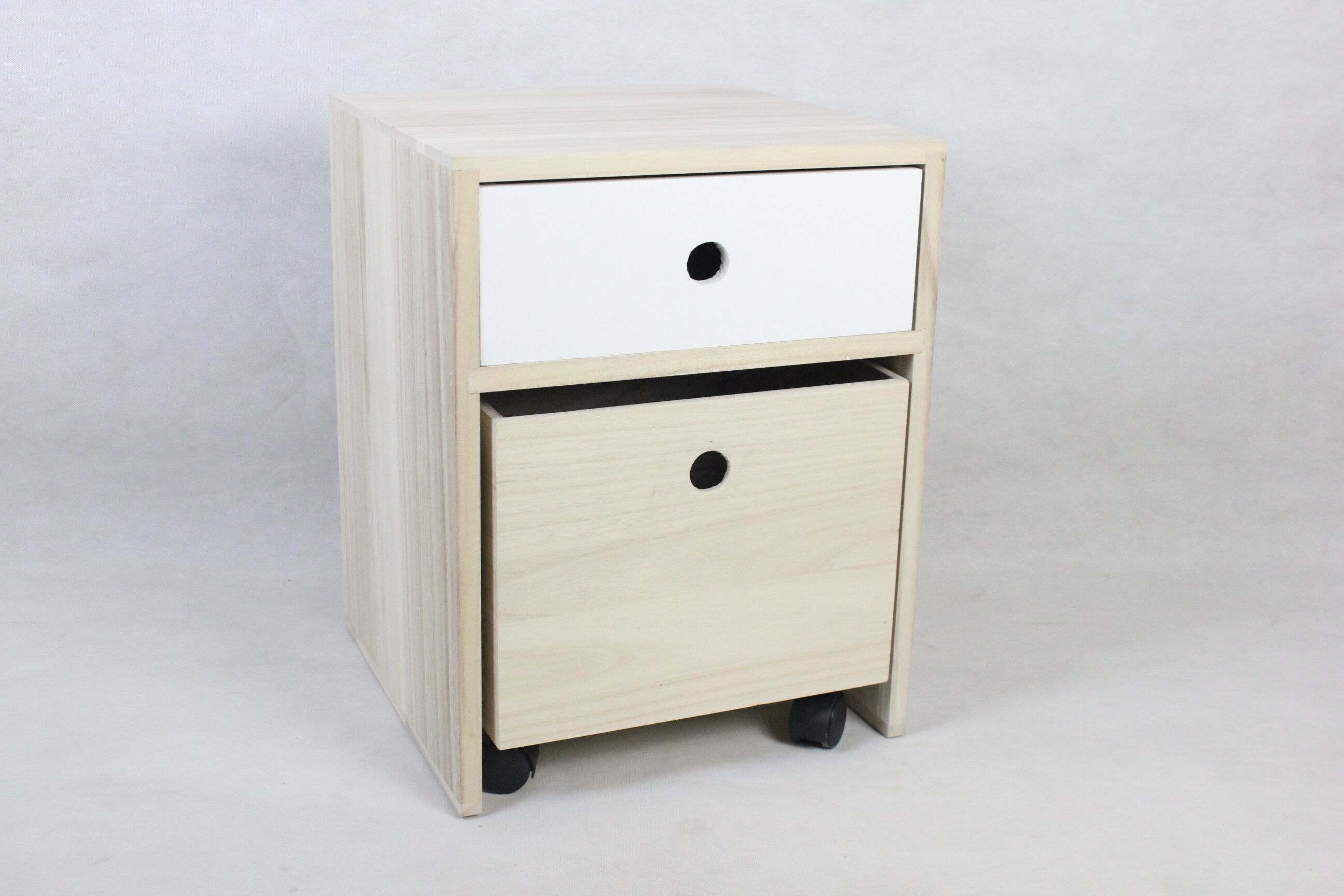 one drawer and one movable storage box