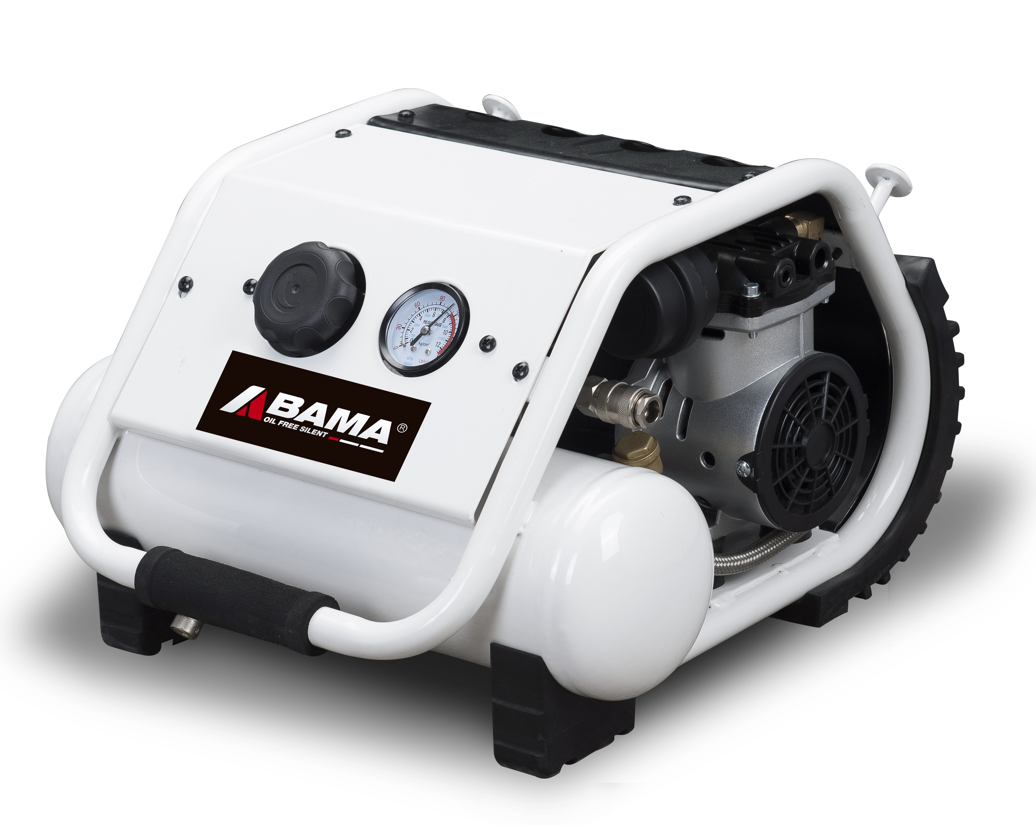 Oil Free And Silent Air compressor With Roll cage