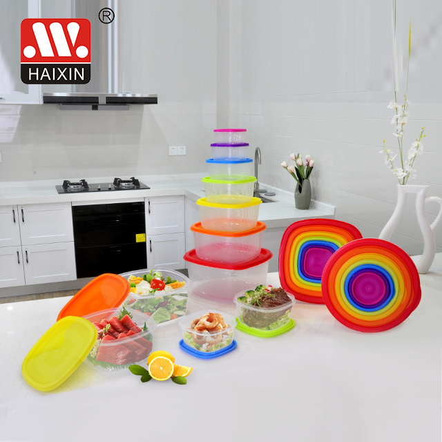 #12330 haixing 7pcs set storage containers with lids kitchenware food storage boxes