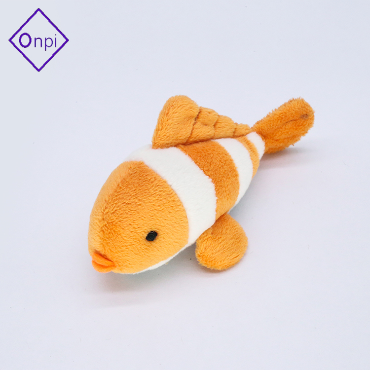 Custom stuffed plush fridge clown fish toy with magnet