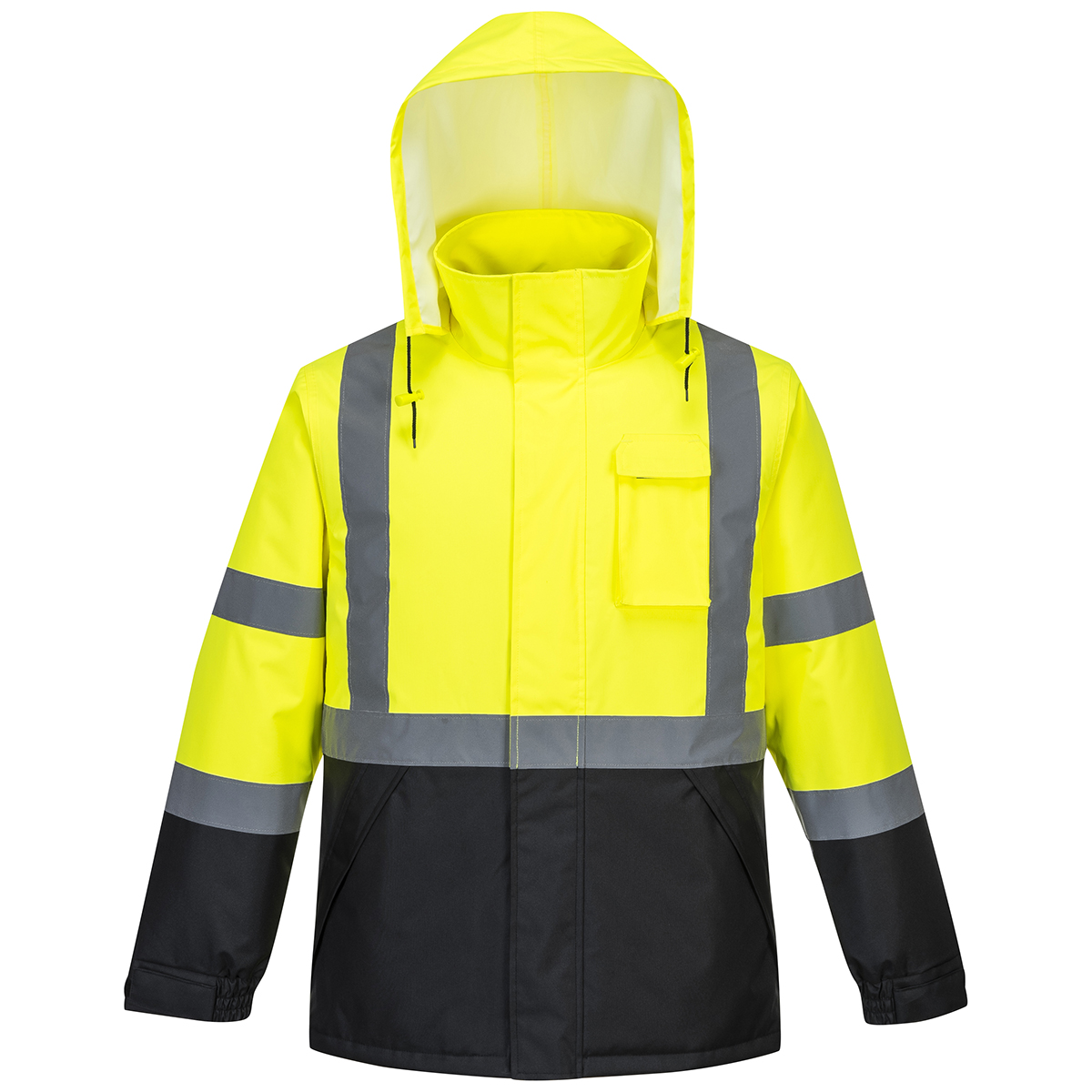 Waterproof high visibillity work clothes with relective tape