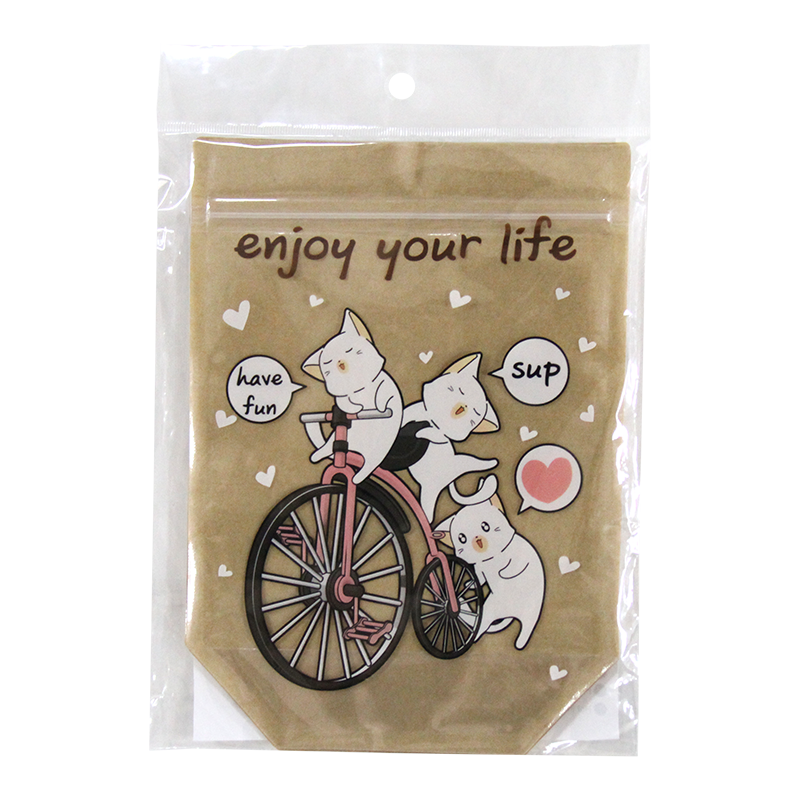 Kraft Paper Transparent bag 5pcs