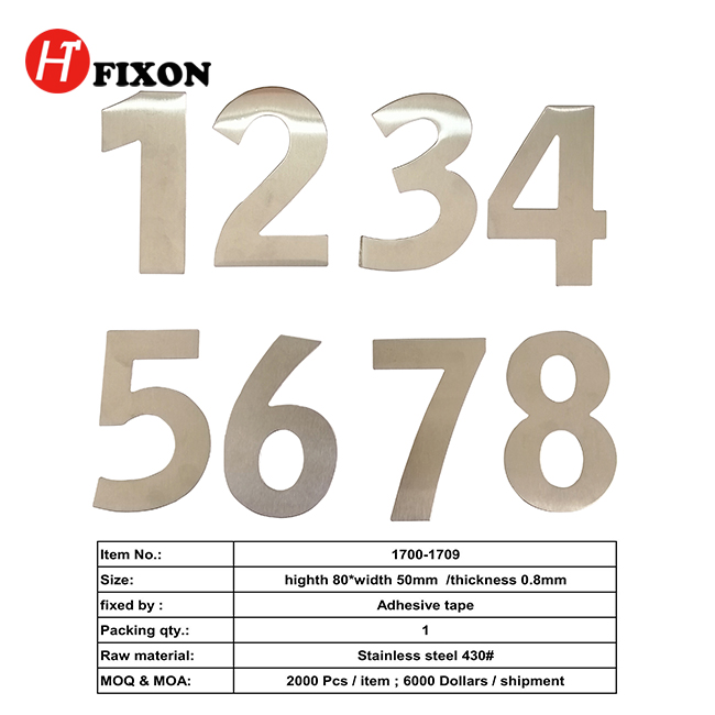 Number sign stainless steel number stainless steel sign double side tape number