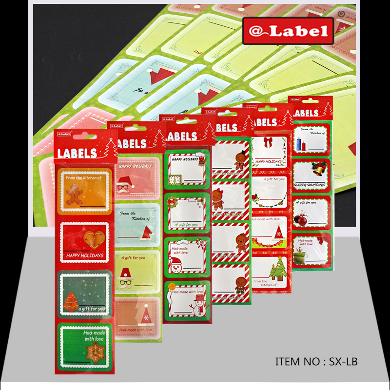 8 sheets Xmas labels