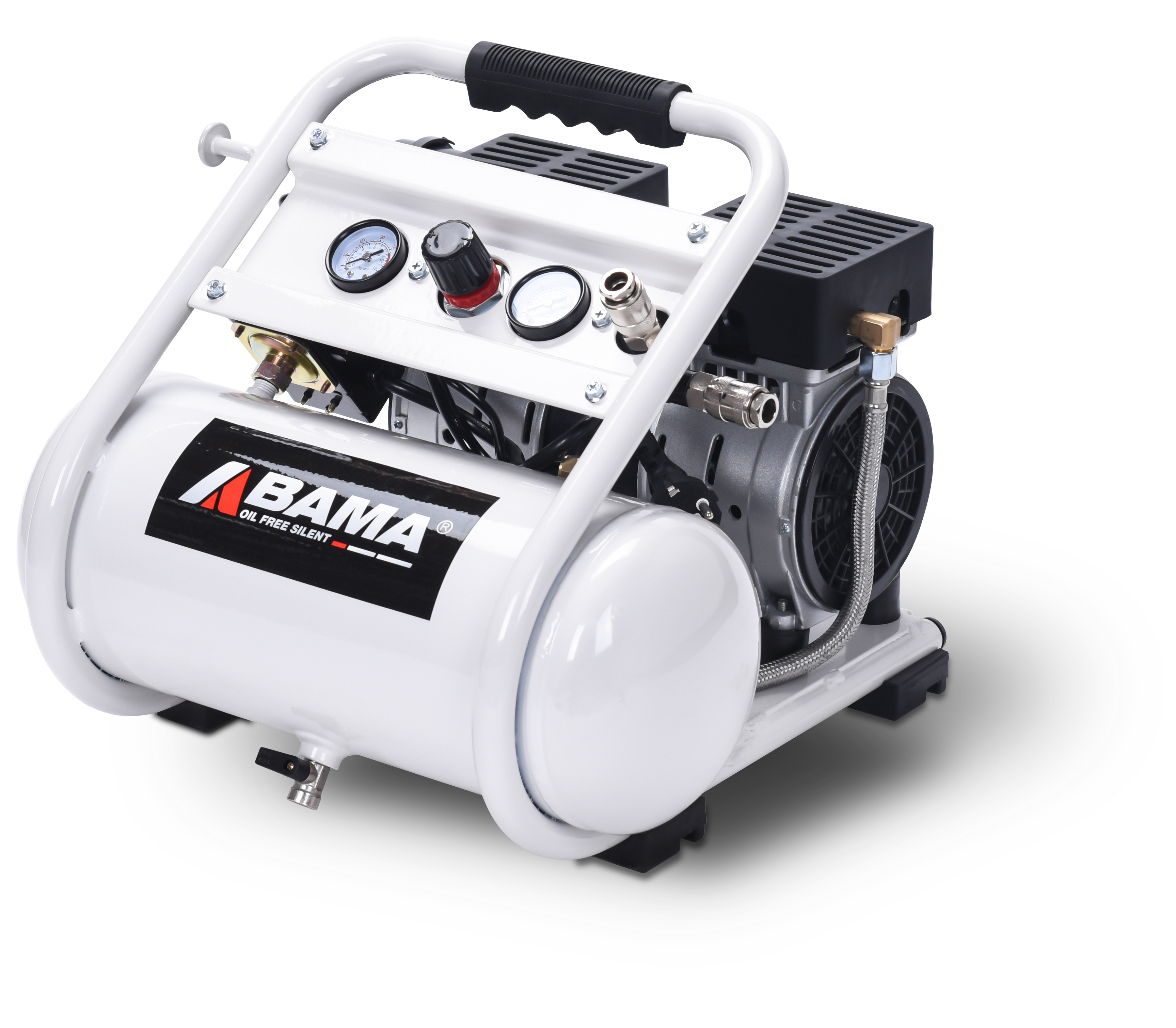 Oil free and Silent Air Compressor with Roll cage