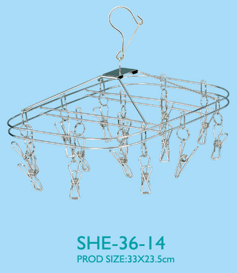 stainless steel double oval hanger with 14pegs