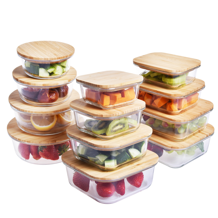 Glass food container