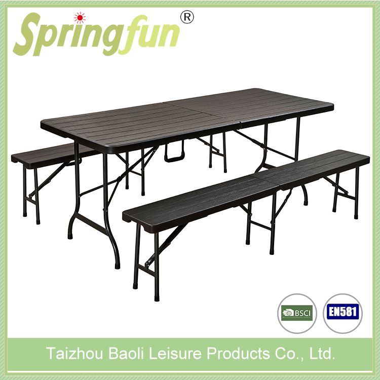 180cm folding bench,6ft folding bench,plastic folding bench,foldable bench,bench wooden pattern,outdoor bench