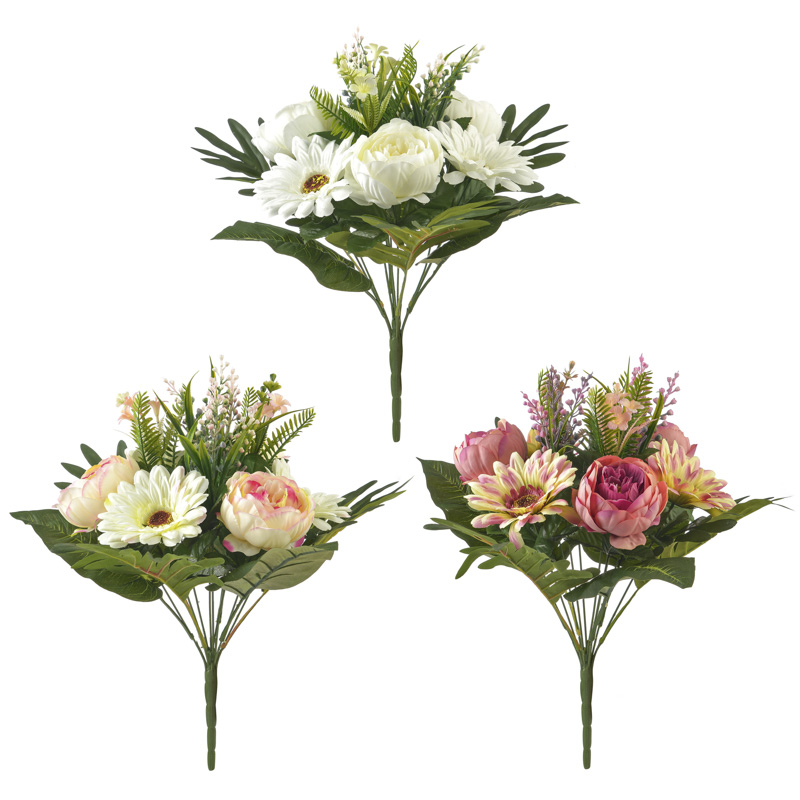 10127078 peony and mum bush X10 stems