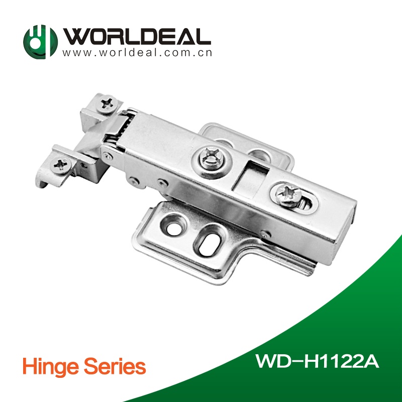 Self-closing aluminium profile hinge