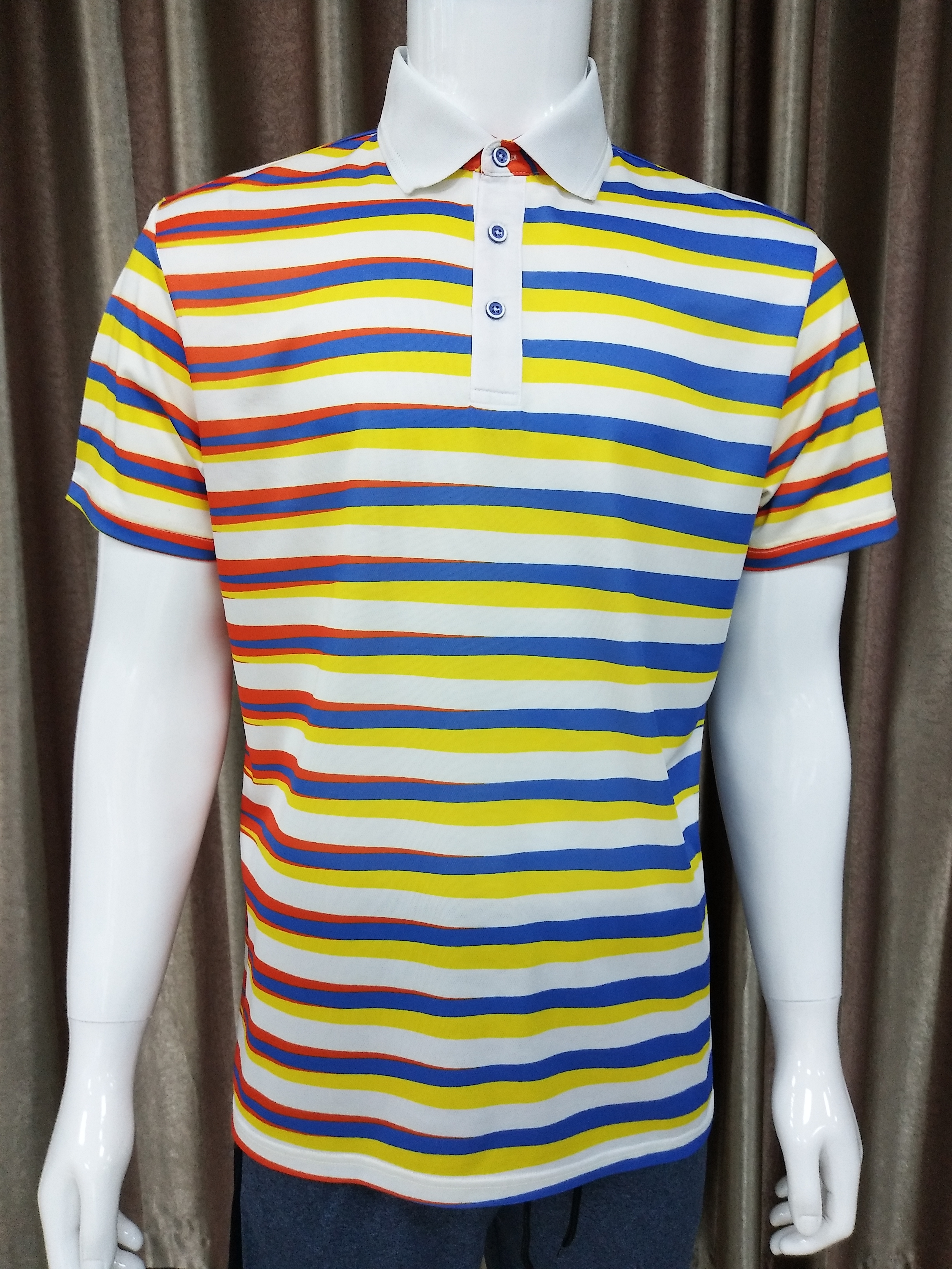 100% cotton mens yarn dye polo shirt