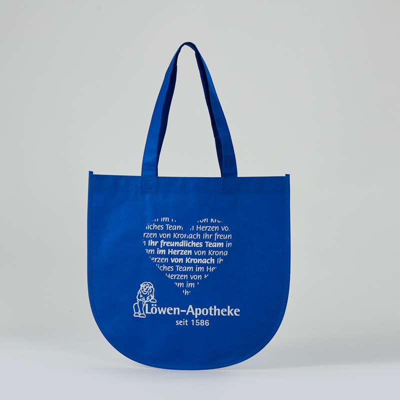 Cheap colorful screen print logo non-woven disposable shopping bag