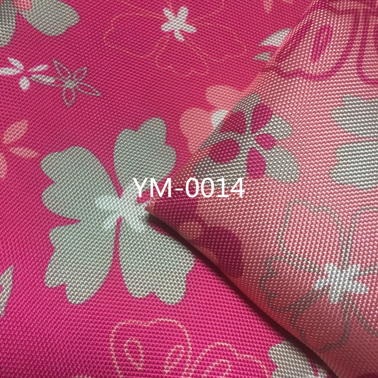 Small Double Yarn Print Oxford Fabric with PVC backing for bags