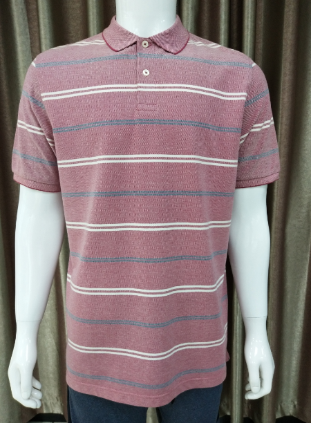35%cotton65%poly mens yarn dye pique polo shirt