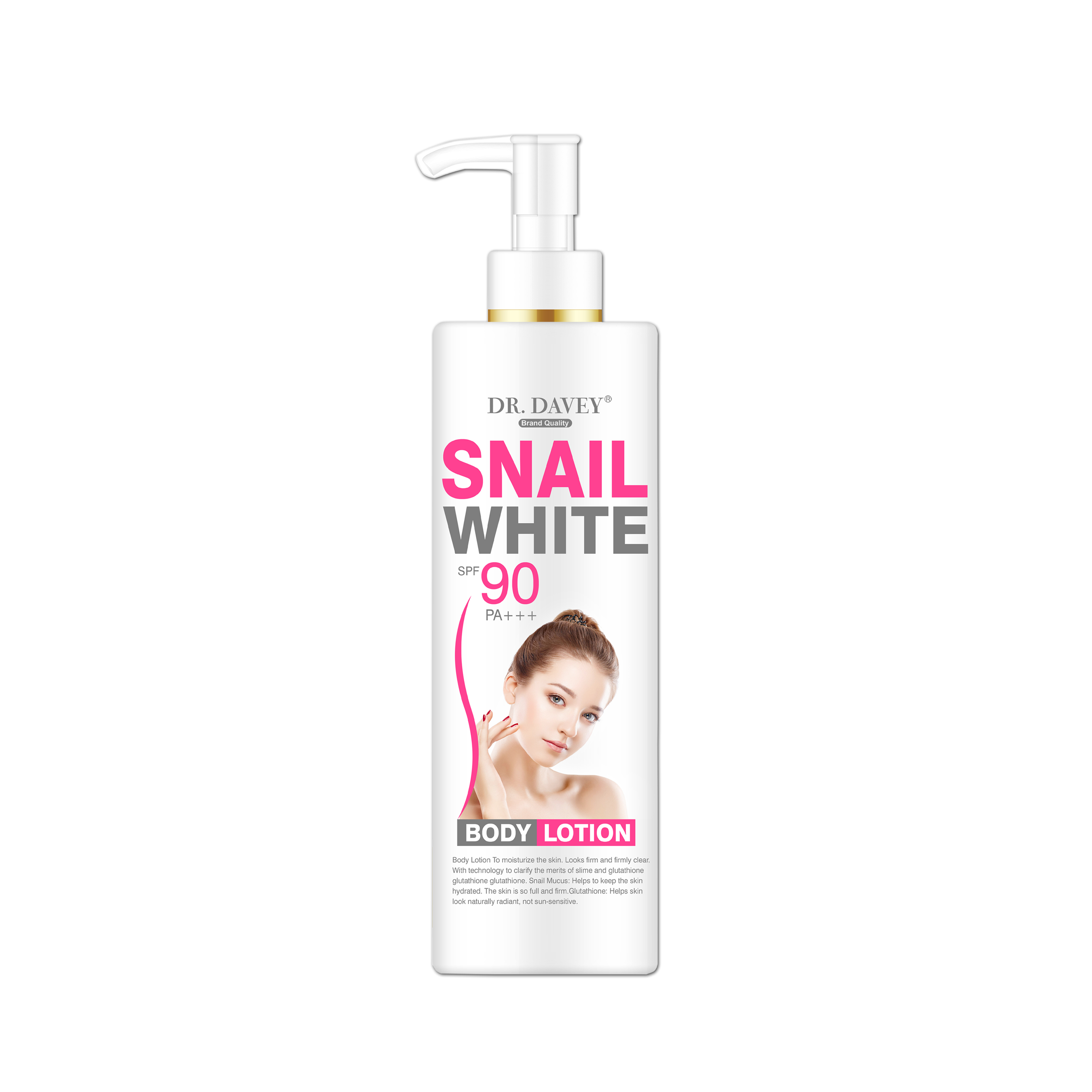 DA.DAVEY Moisturizing Whitening Lightening Snail White Body Lotion SPF90